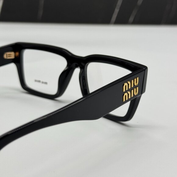 NEW MIU MIU MU02XV 1AB1O1 WOMEN BLACK SQUARE EYEGLASSES - Picture 7 of 10